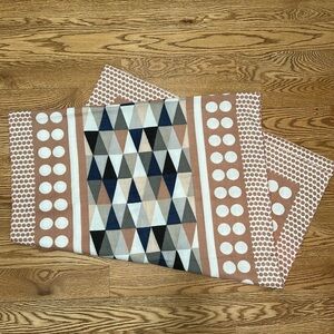 Geometric Pattern & Polka Dot Scarf